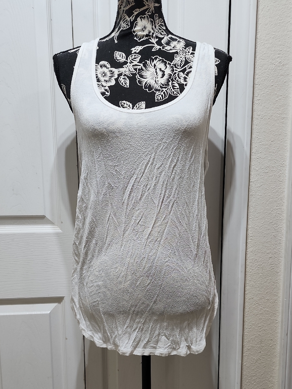 White Tank Top With Open Sides M